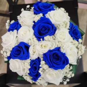Ramo de novia de rosas eternas